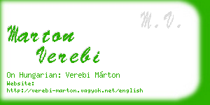 marton verebi business card