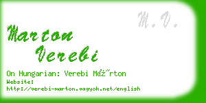 marton verebi business card